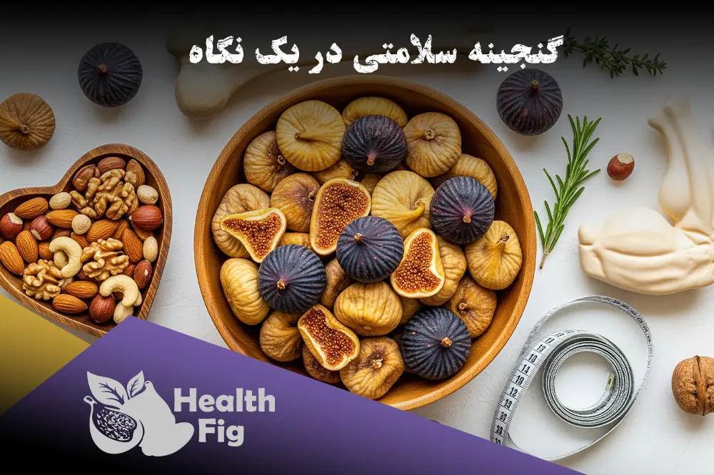 راهنمای کامل خواص انجیر خشک به همراه نمادهایی از فواید آن برای قلب، استخوان و سلامتی