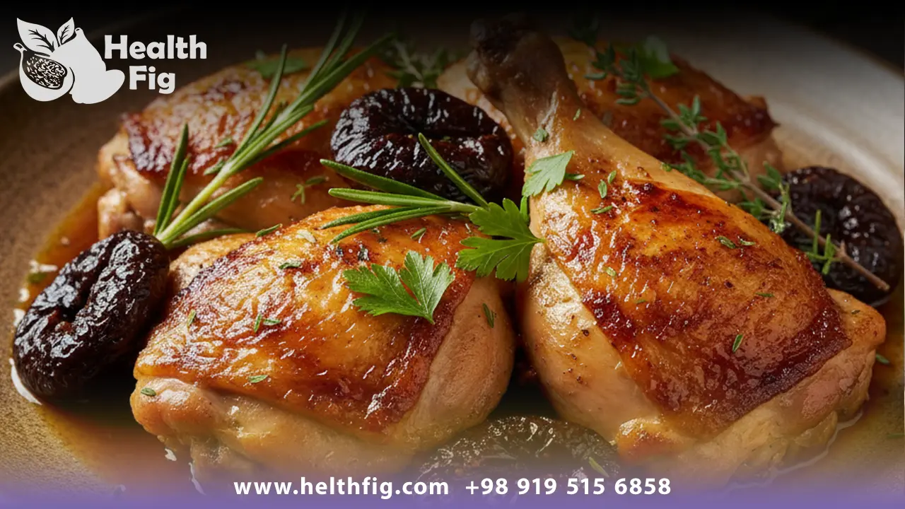 طرز تهیه غذای اصلی با انجیر خشک مانند خورشت و مرغ